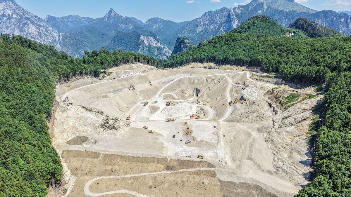 Aktueller Baufortschritt beim Pumpspeicherkraftwerk Ebensee