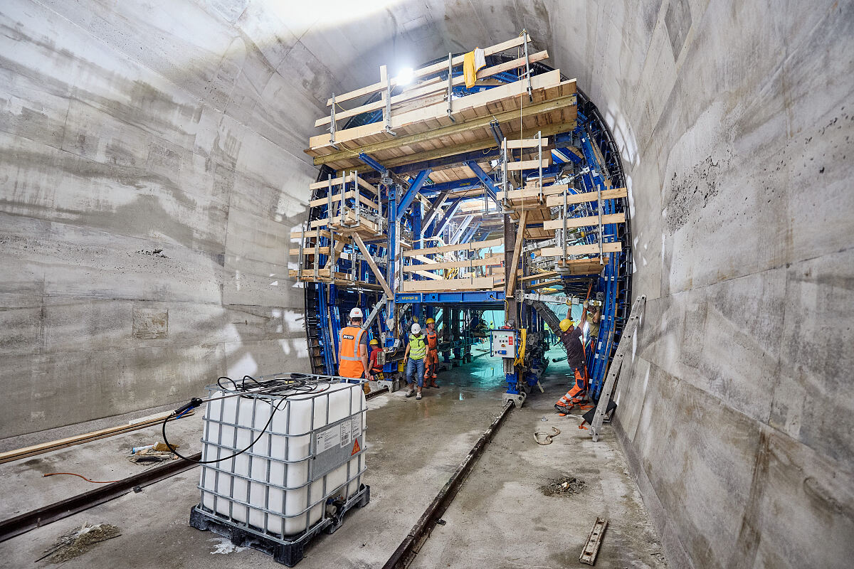 Lokalaugenschein beim Neubau des Kraftwerks Traunfall