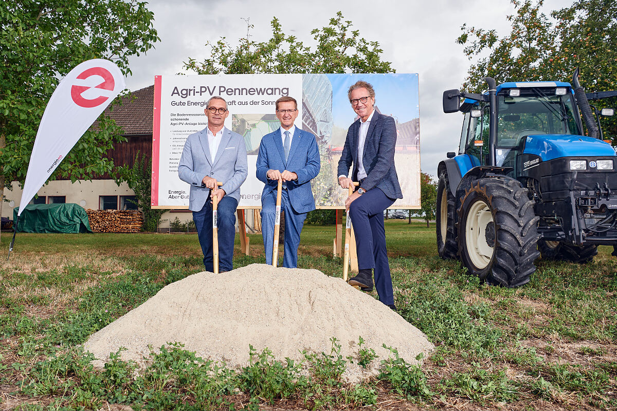 Spatenstich für die größte Agri-PV-Anlage der Energie AG in Pennewang