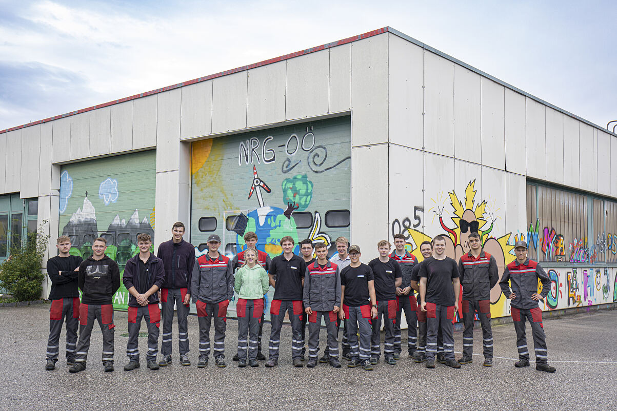 Lehrlinge der Energie AG gestalteten Graffiti-Kunstwerke