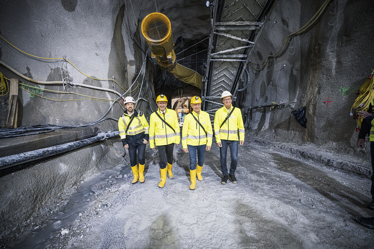 Lokalaugenschein vom Baufortschritt des Pumpspeicherkraftwerks der Energie AG in Ebensee