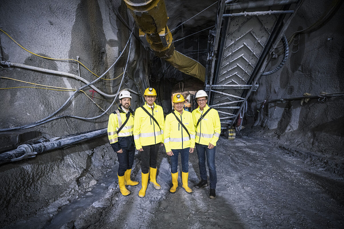 Lokalaugenschein vom Baufortschritt des Pumpspeicherkraftwerks der Energie AG in Ebensee