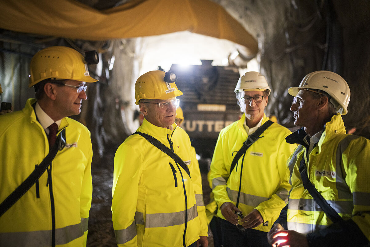 Lokalaugenschein vom Baufortschritt des Pumpspeicherkraftwerks der Energie AG in Ebensee