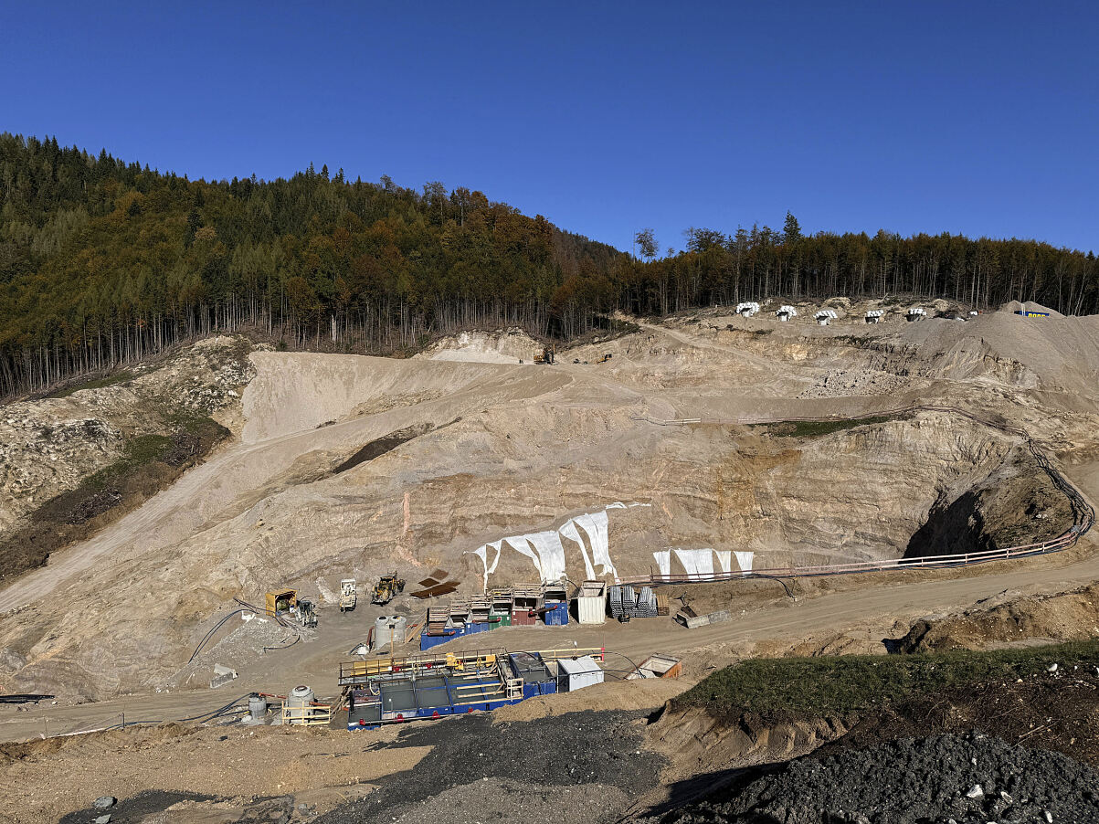 Lokalaugenschein vom Baufortschritt des Pumpspeicherkraftwerks der Energie AG in Ebensee