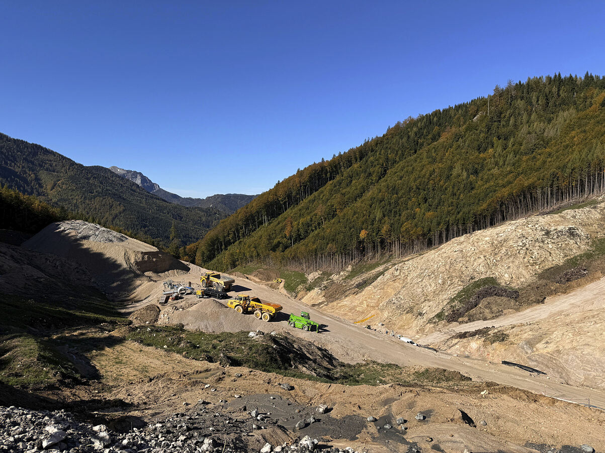 Lokalaugenschein vom Baufortschritt des Pumpspeicherkraftwerks der Energie AG in Ebensee