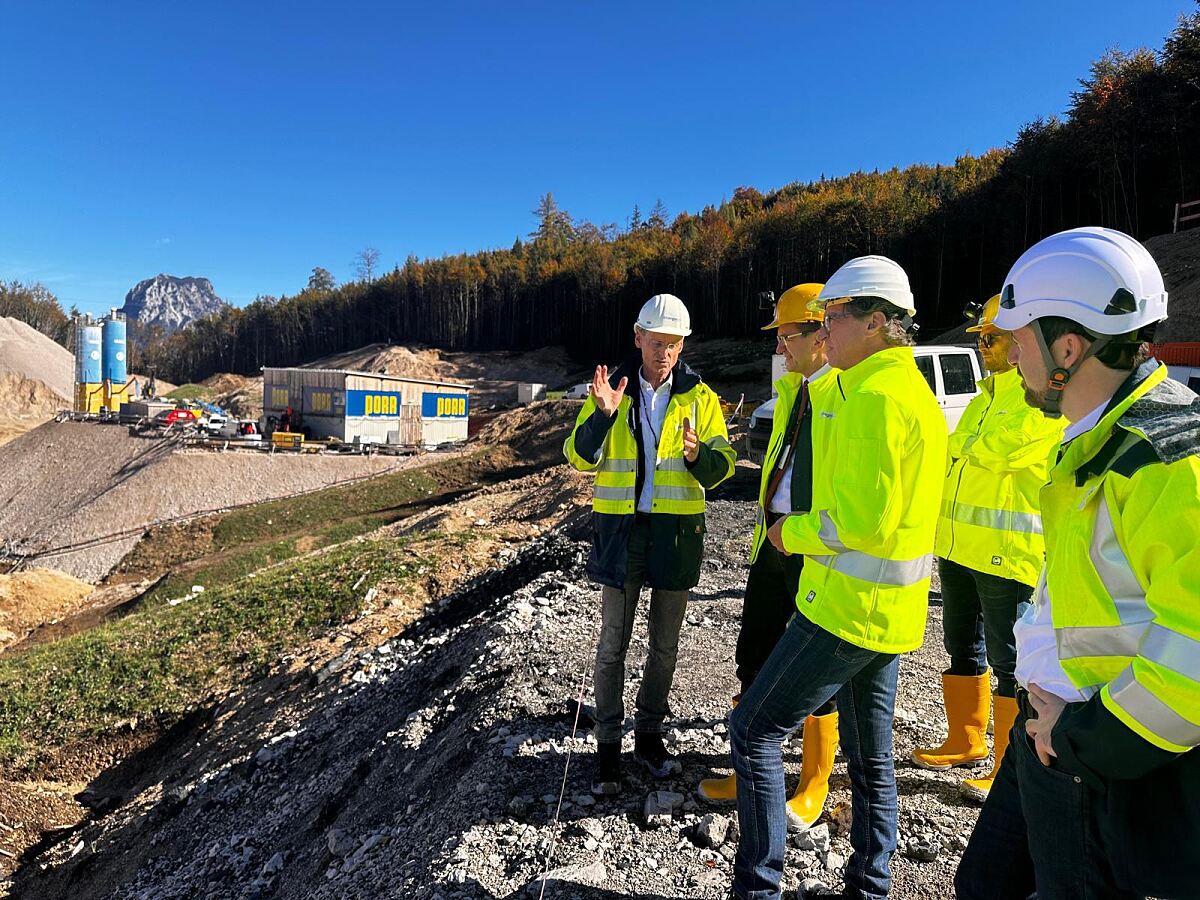 Lokalaugenschein vom Baufortschritt des Pumpspeicherkraftwerks der Energie AG in Ebensee