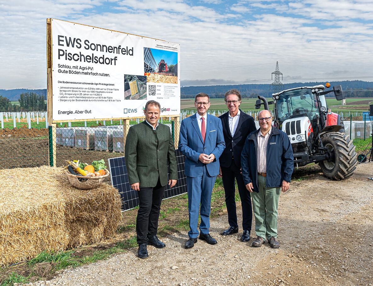 Energie AG und EWS errichten die größte Agri-PV-Anlage für Grün- und Ackerland in OÖ