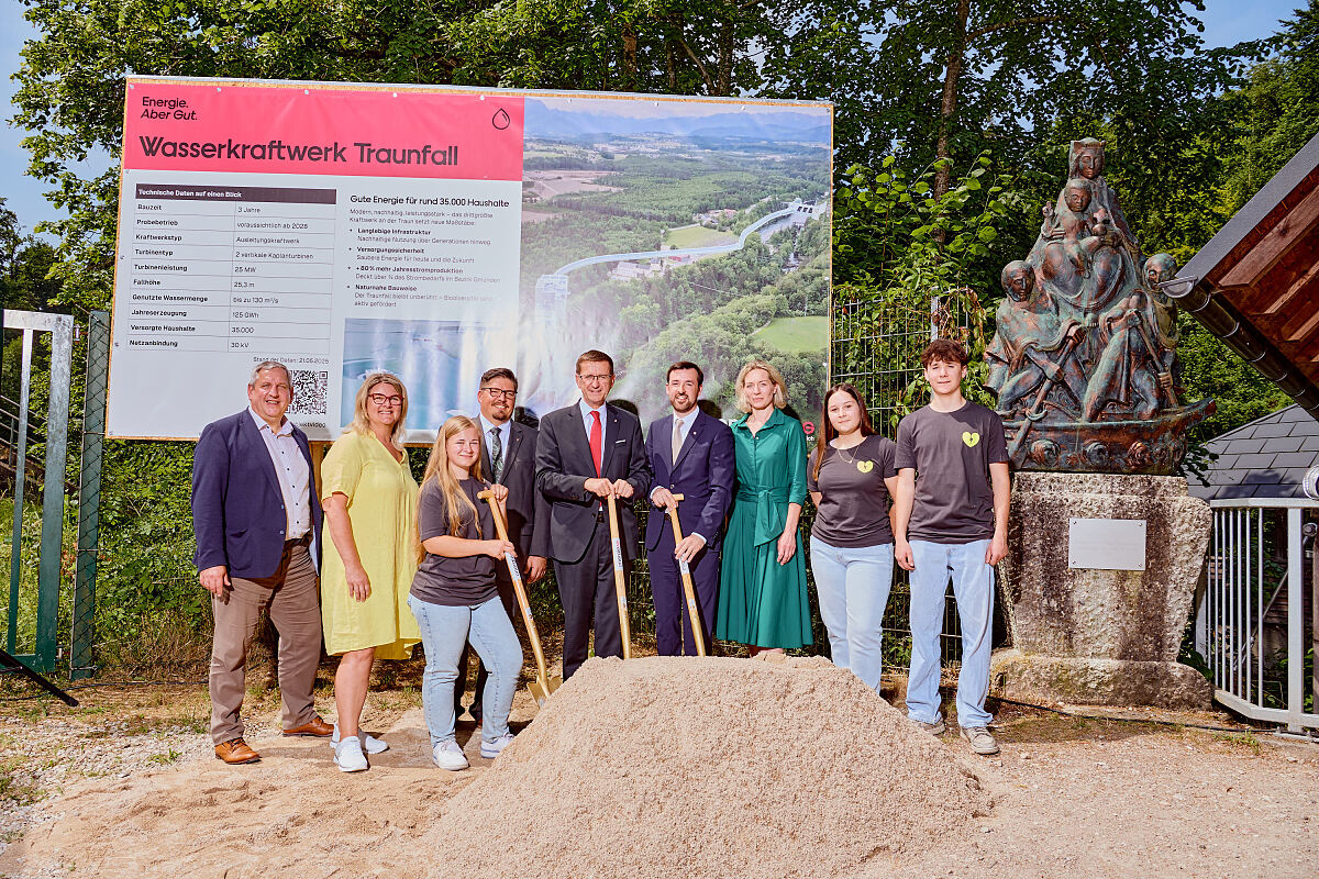 Spatenstich KW Traunfall