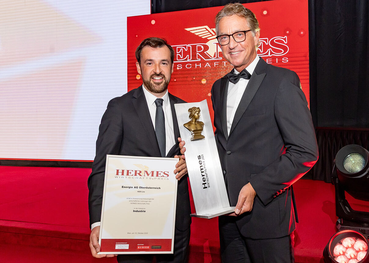 Energie AG gewinnt Hermes Wirtschaftspreis in der Kategorie Industrie