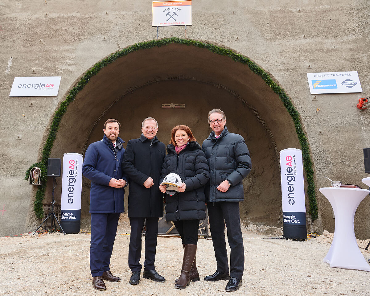 Tunnelanschlag für Neubau des Kraftwerks Traunfall erfolgt