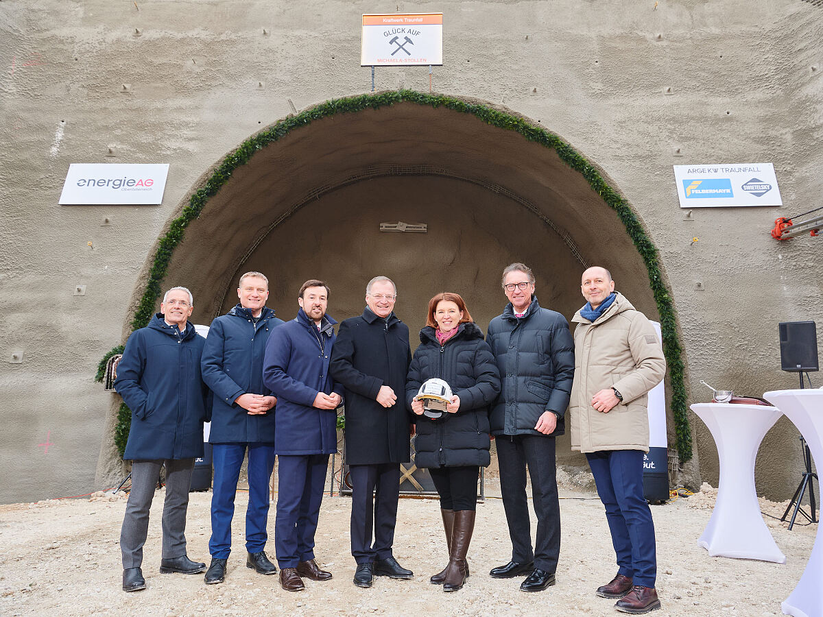 Tunnelanschlag für Neubau des Kraftwerks Traunfall erfolgt